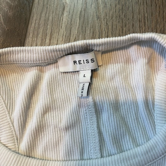 Reiss Mirabel Ribbed Jersey Racer Tank Top - Picture 6 of 6
